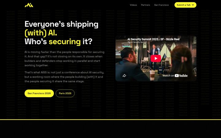 Screenshot of aisecuritysummit.com