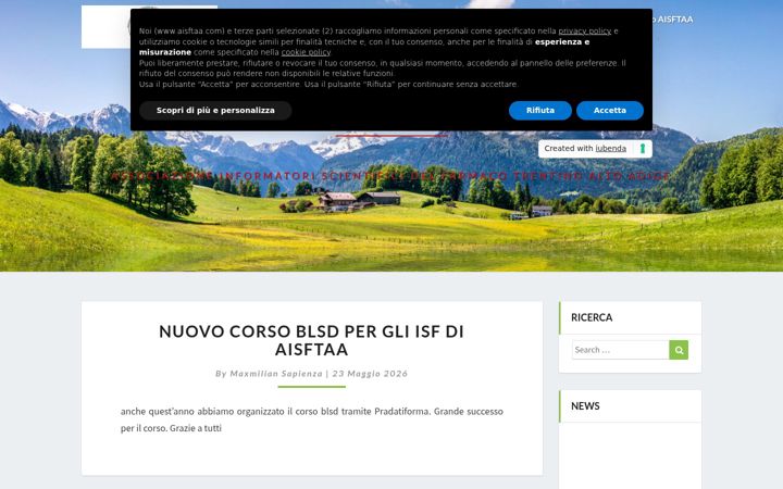 Snímek obrazovky aisftaa.com
