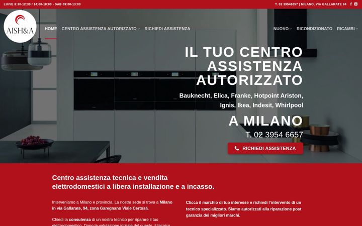 Screenshot of aish-elettrodomestici.com