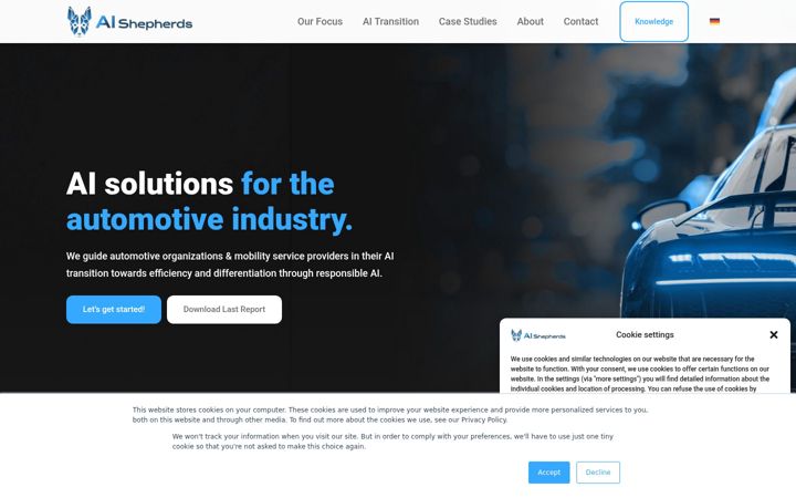 Screenshot of aishepherds.com