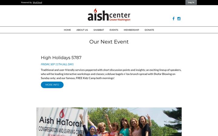 Captura de pantalla de aishgreaterwashington.org