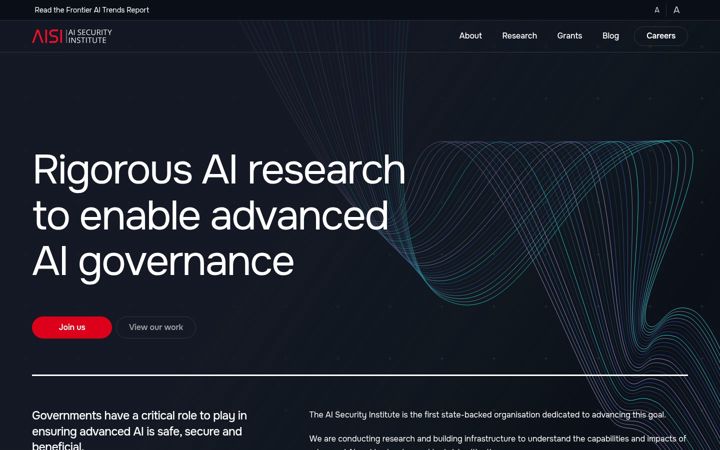 Screenshot ta' aisi.gov.uk
