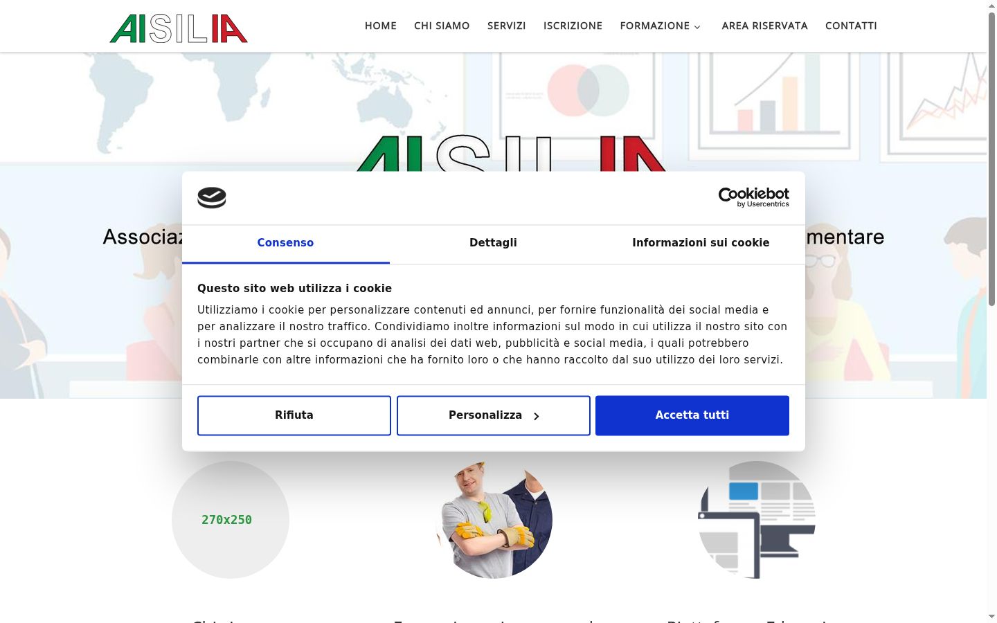 Screenshot tal-banner tal-kunsens muri qabel kwalunkwe interazzjoni