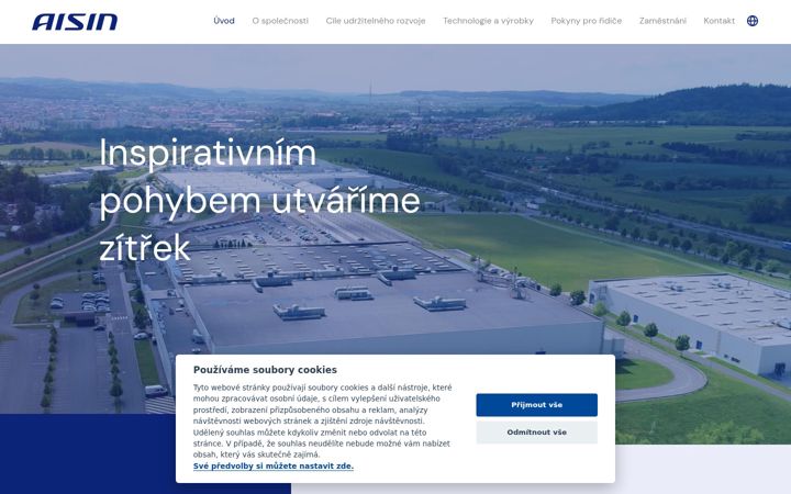 Screenshot of aisin.co.cz