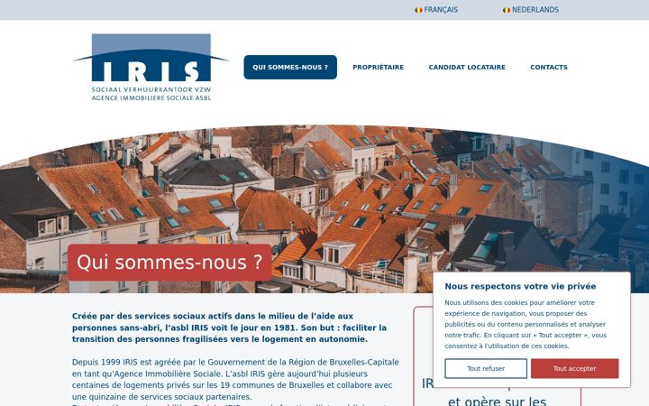 Screenshot stránky aisiris.be