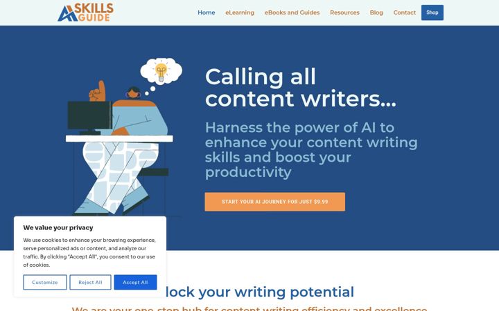 Screenshot of aiskillsguide.com