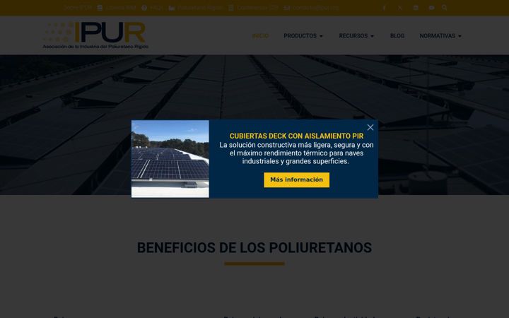 Screenshot of aislaconpoliuretano.com