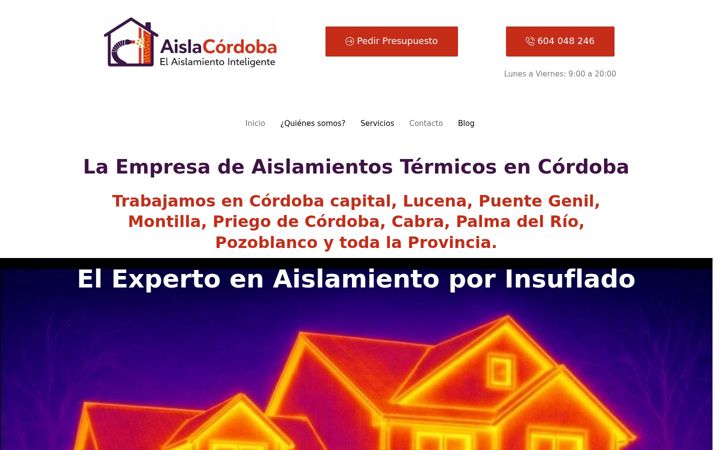 Screenshot of aislacordoba.com