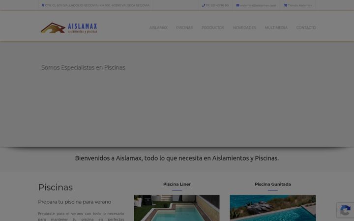 Screenshot of aislamax.com