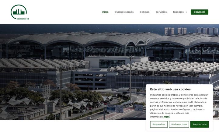 Screenshot of aislamientosblb.com