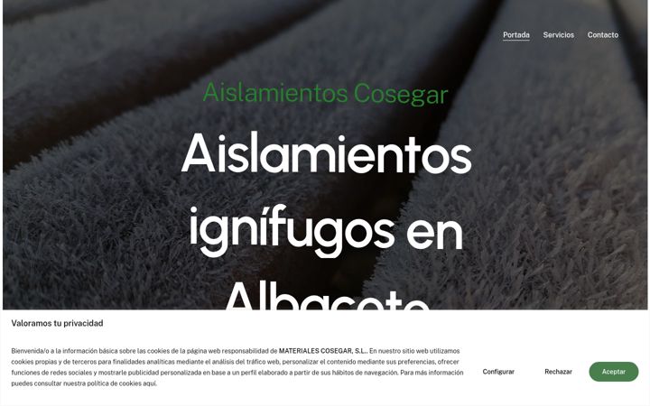 Screenshot of aislamientoscosegar.com