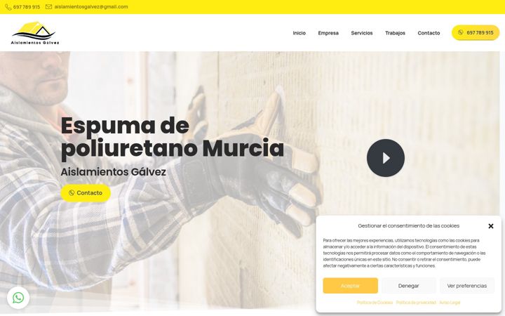 Screenshot of aislamientosgalvez.com