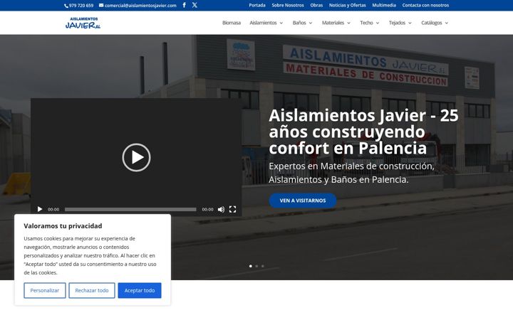 Screenshot of aislamientosjavier.com