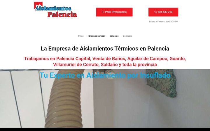 Screenshot of aislamientospalencia.com