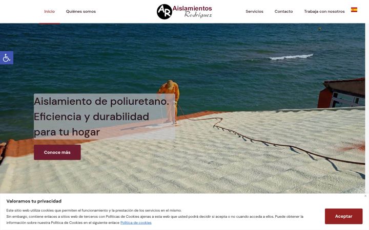 Screenshot of aislamientosrodriguez.com