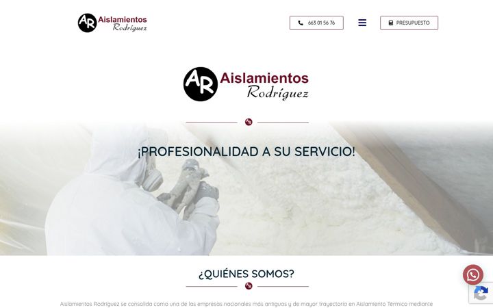 Screenshot of aislamientosrodriguez.es
