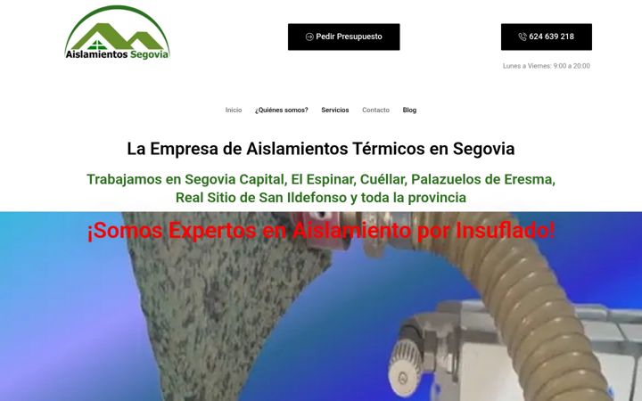 Screenshot of aislamientossegovia.com