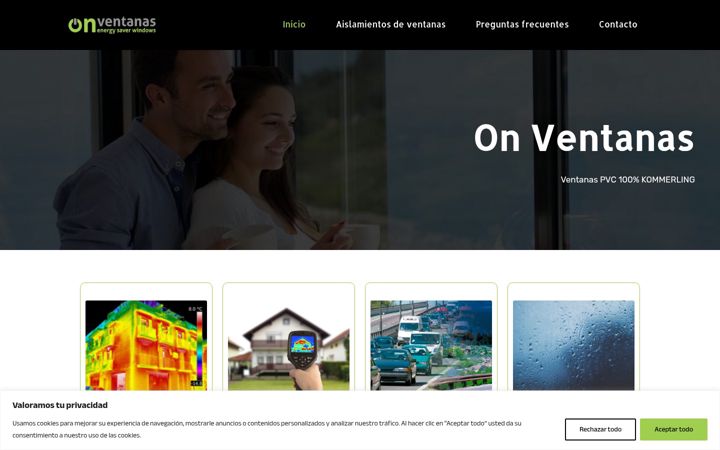 Screenshot of aislamientoventanas.com