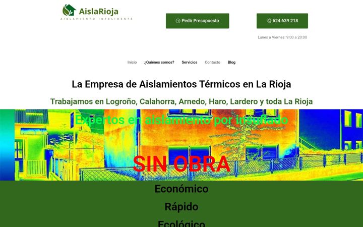 Screenshot of aislarioja.com