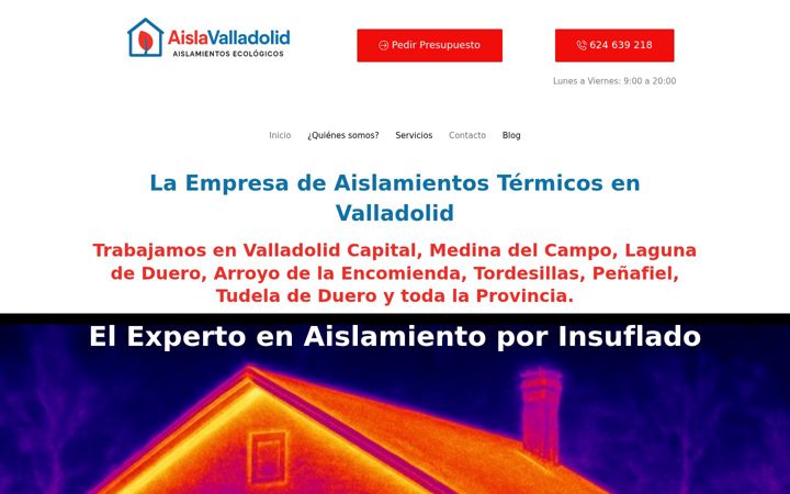 Captură de ecran a aislavalladolid.com