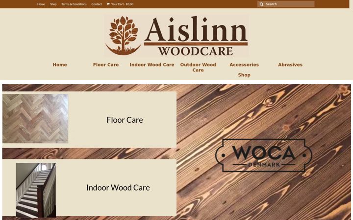 Ekraanipilt saidist aislinnwoodcare.ie