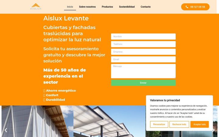 Screenshot of aisluxlevante.es