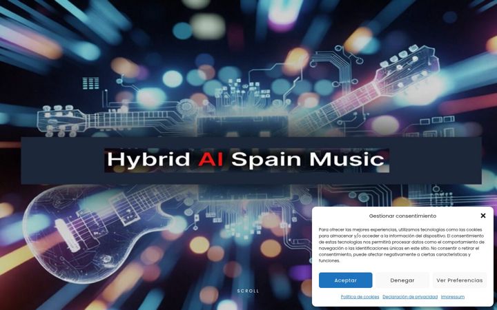 Captura de pantalla de aispainmusic.es