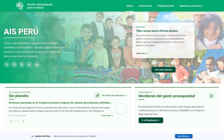 Screenshot of aisperu.org.pe