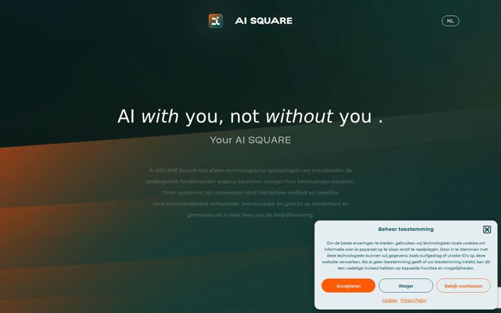 Screenshot stránky aisquare.be