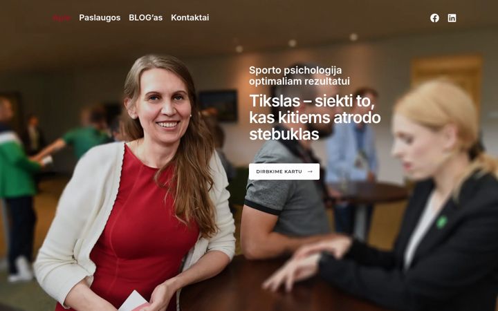 Snimka zaslona za aistezemaityte.lt