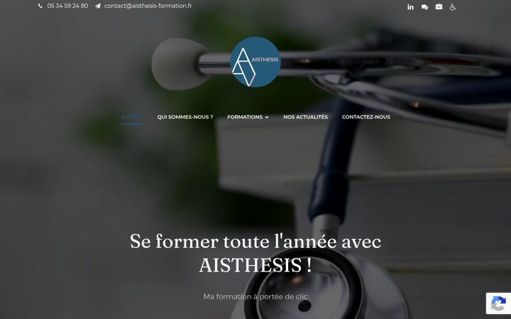 Screenshot of aisthesis-formation.fr