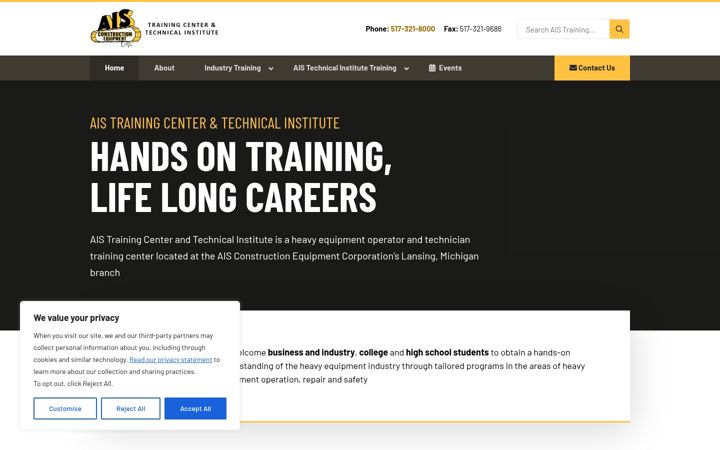 Zrzut ekranu aistraining.com