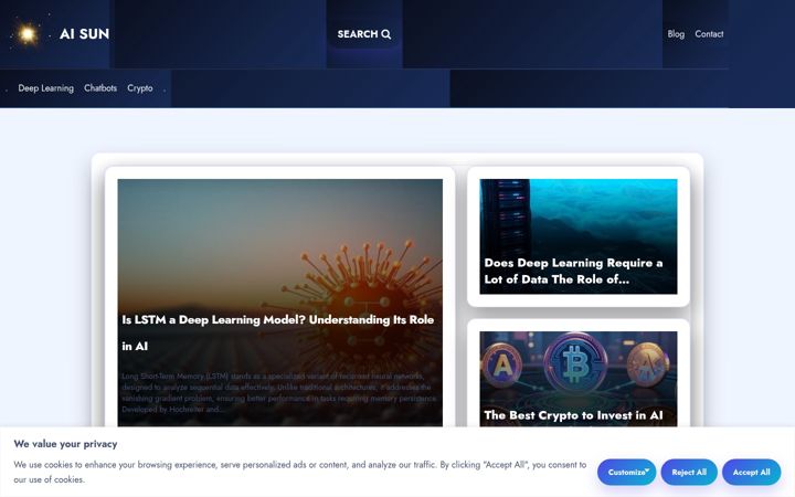 Screenshot of aisun.co.uk
