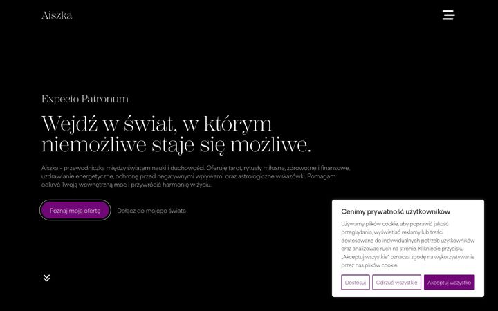 Screenshot of aiszka.pl