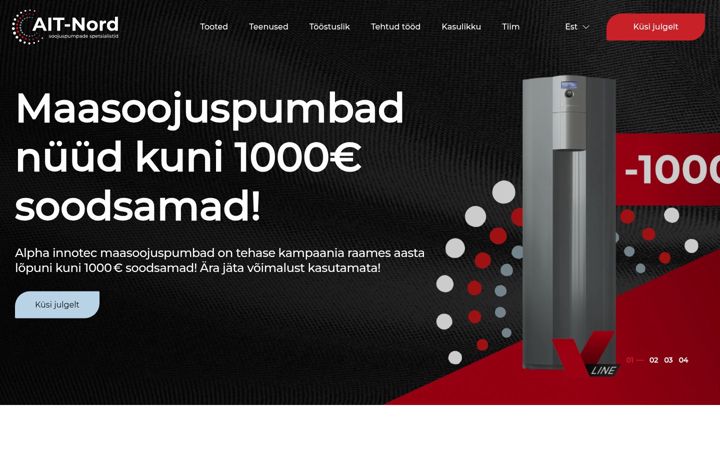 Captură de ecran a ait-nord.ee