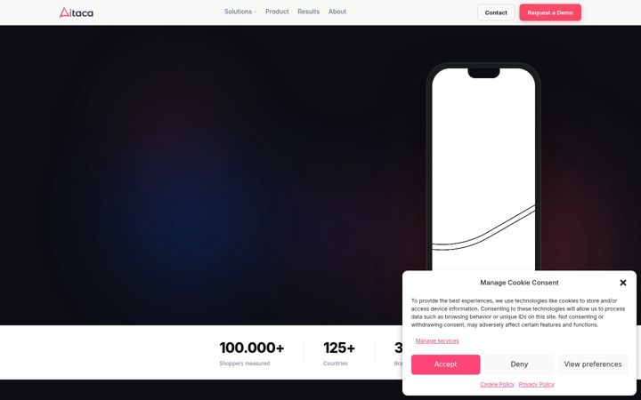 Screenshot of aitaca.io