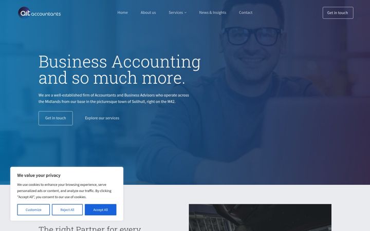 Screenshot of aitaccountants.co.uk