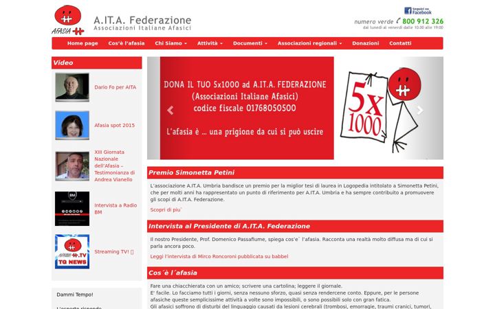 Captură de ecran a aitafederazione.it
