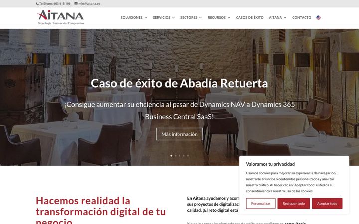 Screenshot of aitana.es