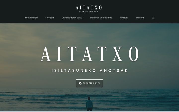 Screenshot of aitatxodokumentala.eus