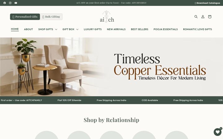 Screenshot of aitchgifting.com