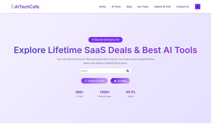 Screenshot of aitechcafe.com
