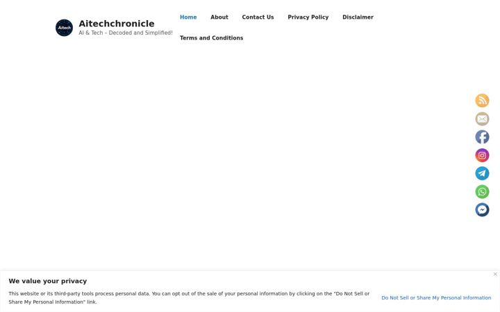 Screenshot of aitechchronicle.com