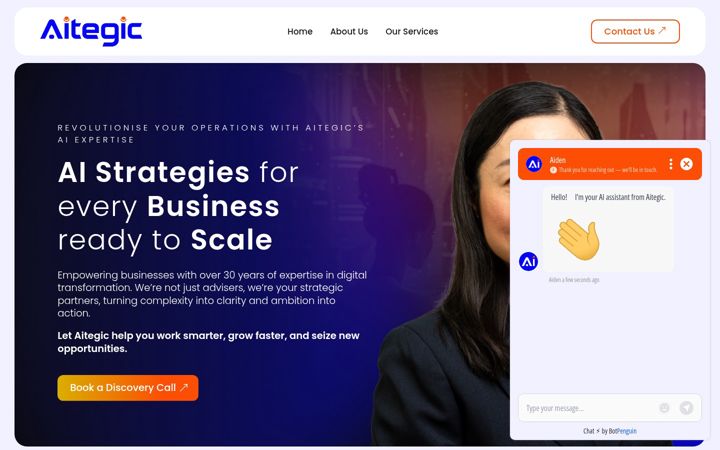 Screenshot του aitegic.com