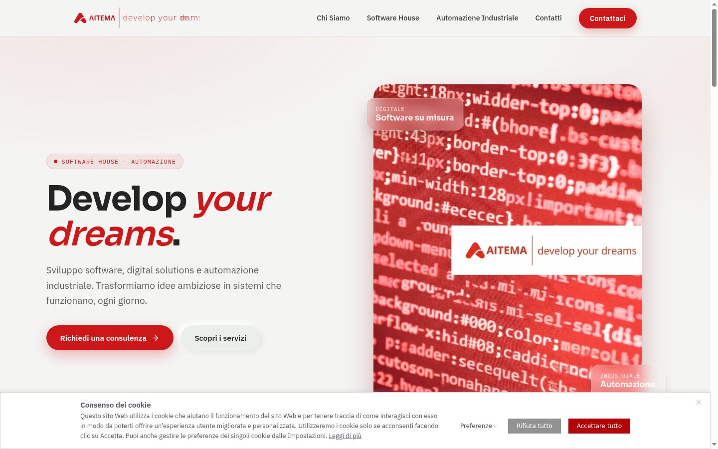Screenshot του banner συγκατάθεσης που εμφανίστηκε πριν από οποιαδήποτε αλληλεπίδραση