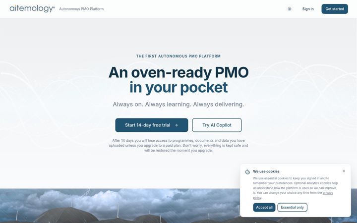 Screenshot of aitemology.com