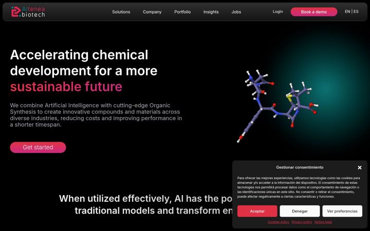 Screenshot του aitenea.com