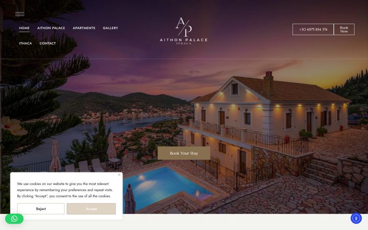 Screenshot του aithonpalace.com