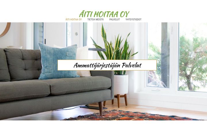 Screenshot van aitihoitaa.fi