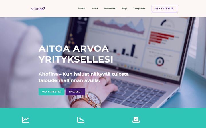 Screenshot of aitofina.fi